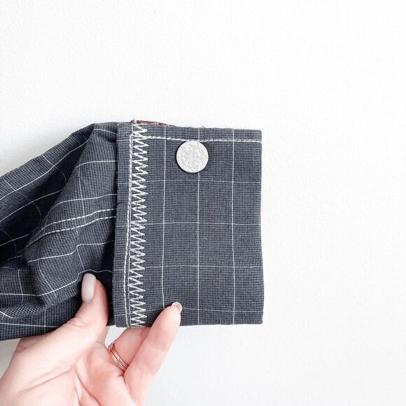 Scott Weiland Mens Casual Button Down Shirt Long Sleeve Cotton Gray Small - Picture 3 of 7